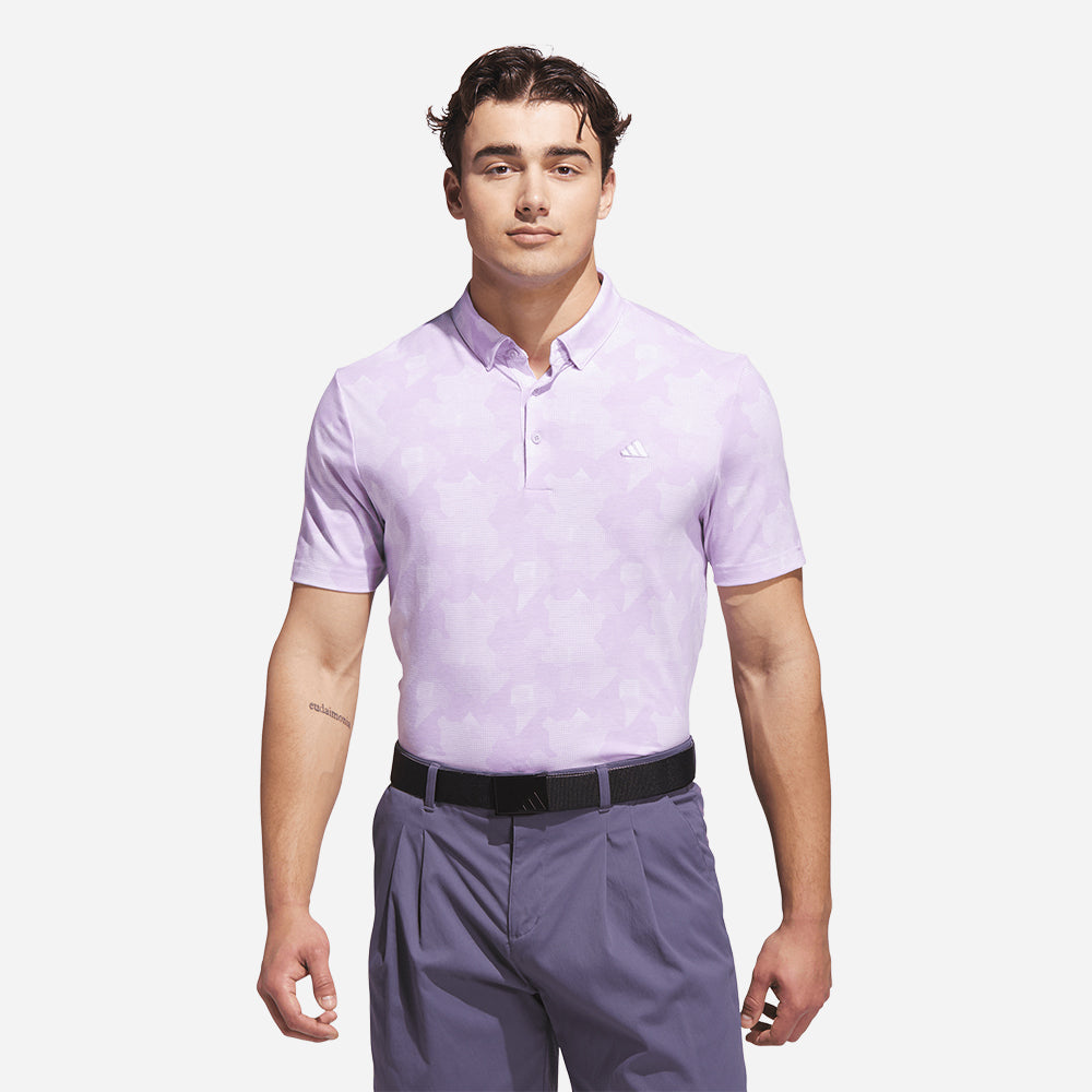 Áo Polo Golf Nam Adidas Go-To Printed - Tím