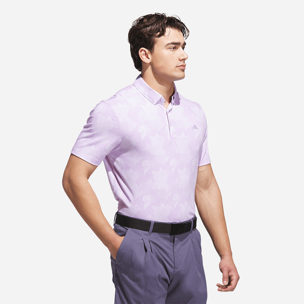 Áo Polo Golf Nam Adidas Go-To Printed - Tím