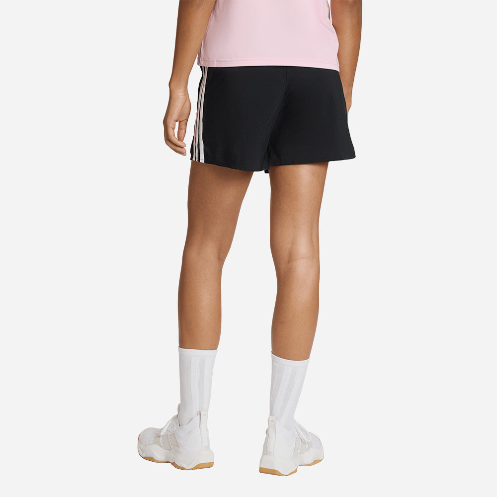 Quần Ngắn Thể Thao Nữ Adidas Workout Essentials 3-Stripes Woven - Đen - Supersports Vietnam