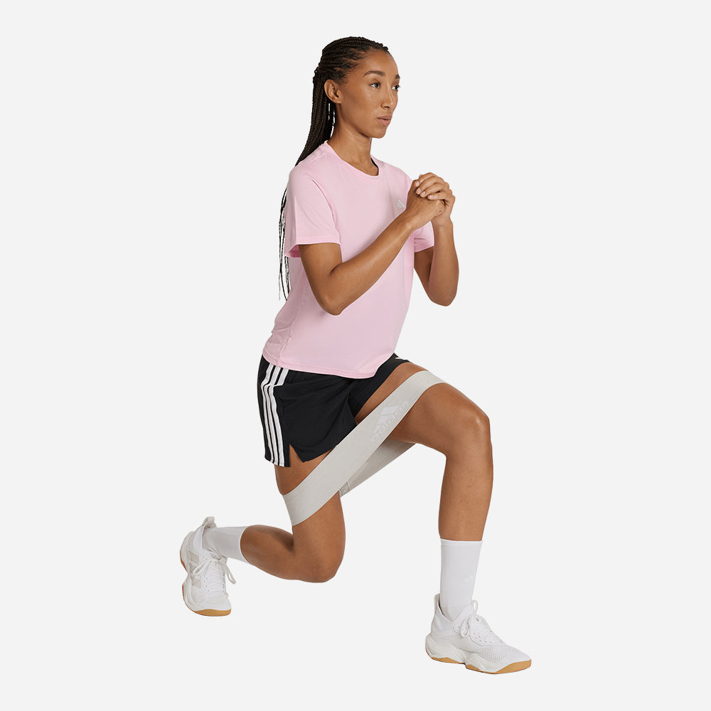 Quần Ngắn Thể Thao Nữ Adidas Workout Essentials 3-Stripes Woven - Đen - Supersports Vietnam