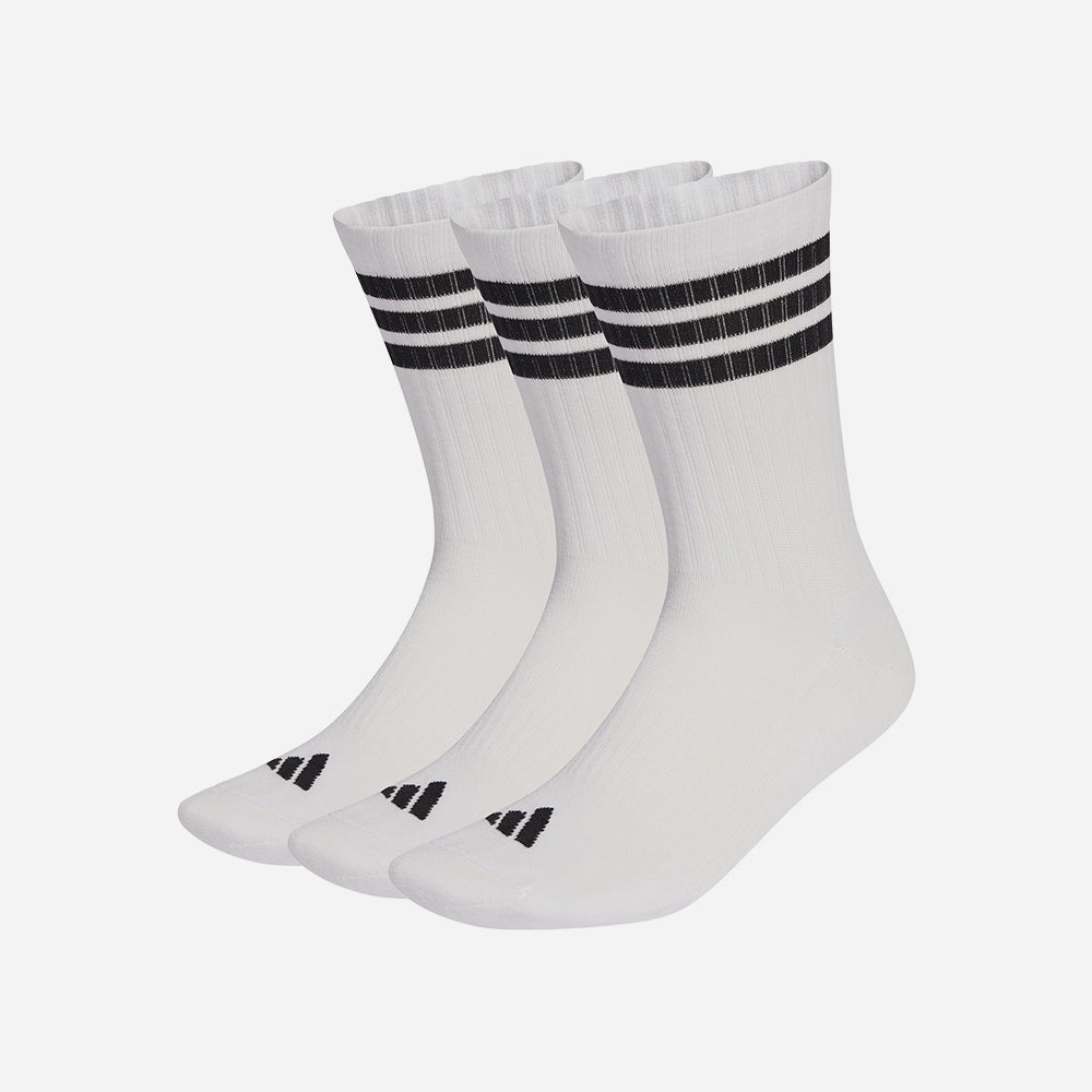 Vớ Thể Thao Adidas 3-Stripes Cushioned Crew 3 Pair Pack - Supersports Vietnam