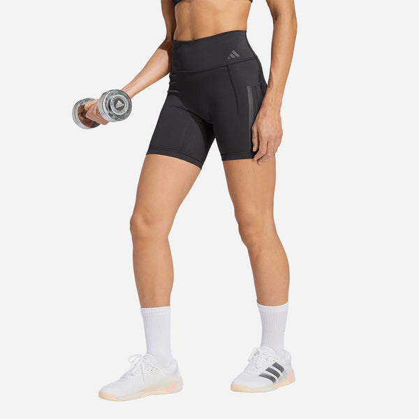 Quần Bó Thể Thao Nữ Adidas Optime Workout 3-Stripes Leggings - Đen - Supersports Vietnam