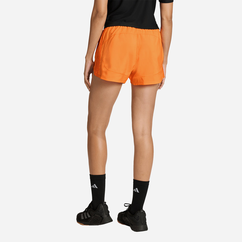 Quần Ngắn Thể Thao Nữ Adidas Pacer Workout Woven High Rise - Cam - Supersports Vietnam