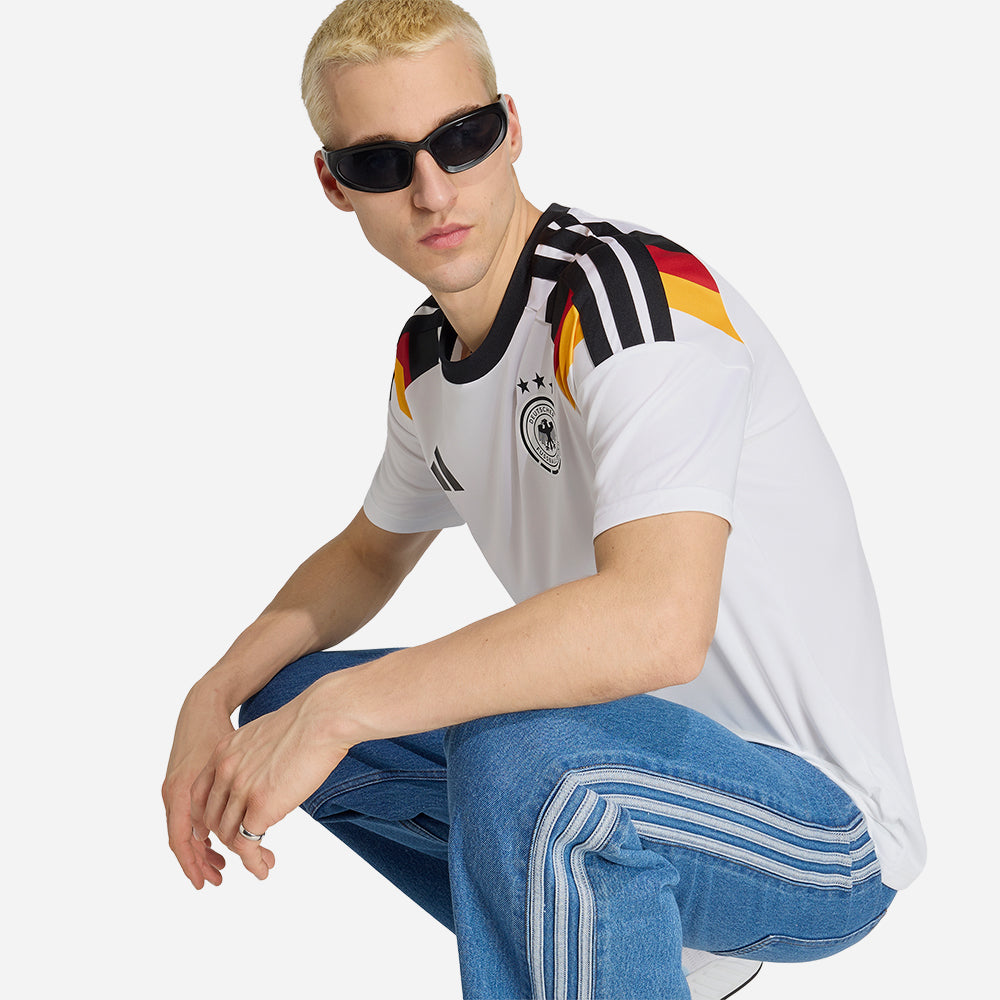 Áo Đá Bóng Nam Adidas Cổ Vũ Sân Nhà Germany 26 Fan - Trắng - Supersports Vietnam
