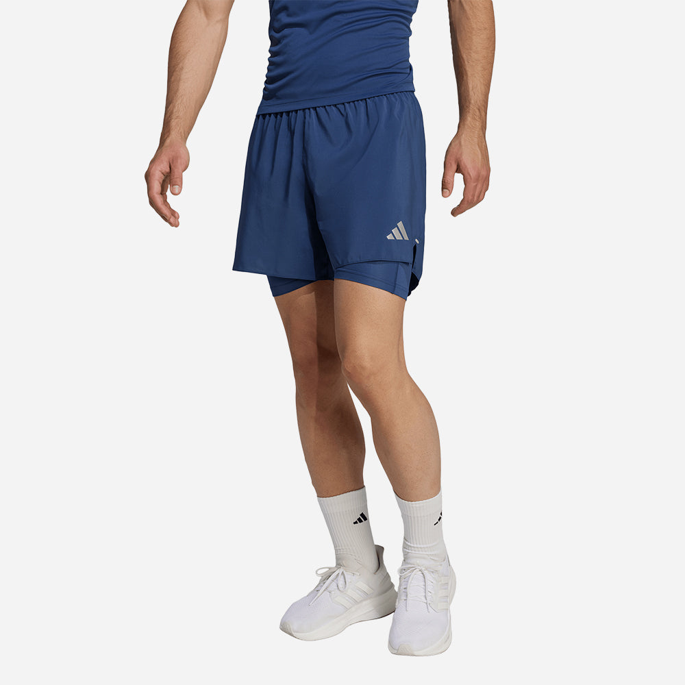 Quần Ngắn Thể Thao Nam Adidas Adi365 Running Essentials 2In1 - Xanh Dương - Supersports Vietnam