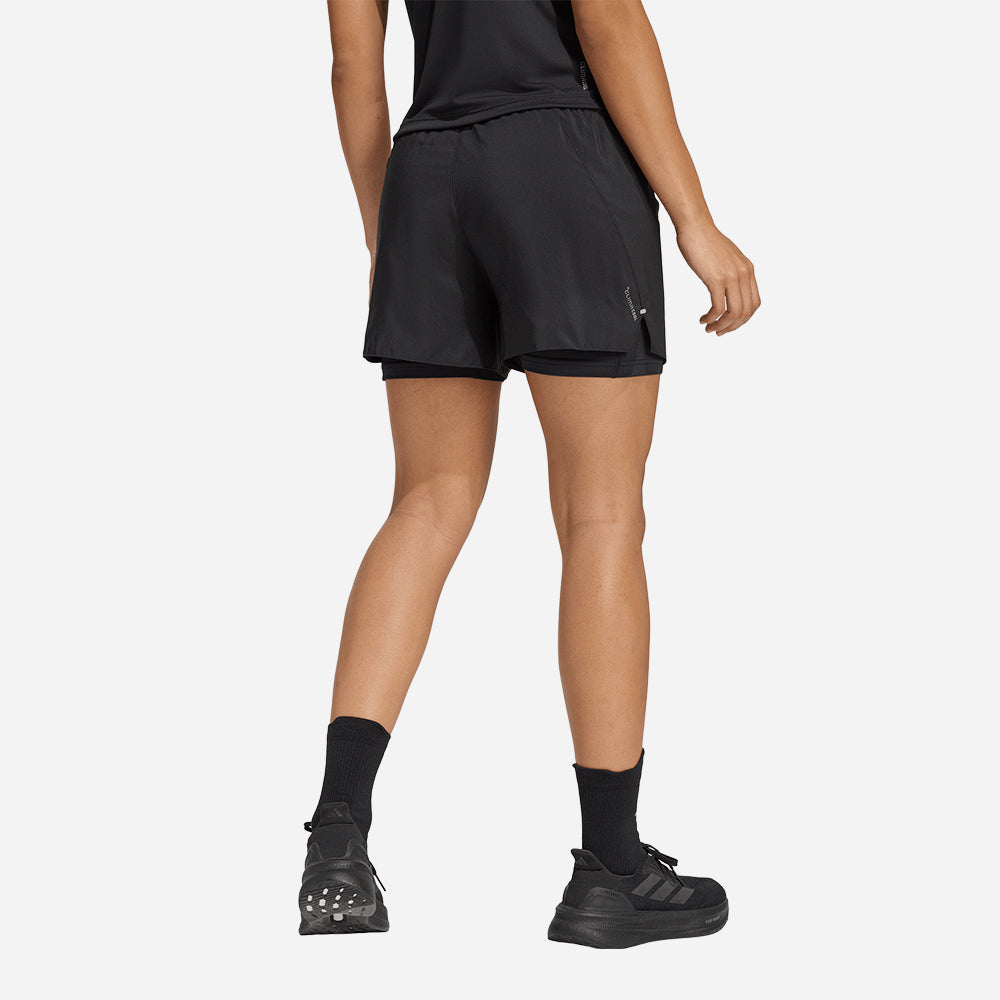 Quần Ngắn Thể Thao Nữ Adidas Adi365 Running Essentials 2In1 - Đen - Supersports Vietnam