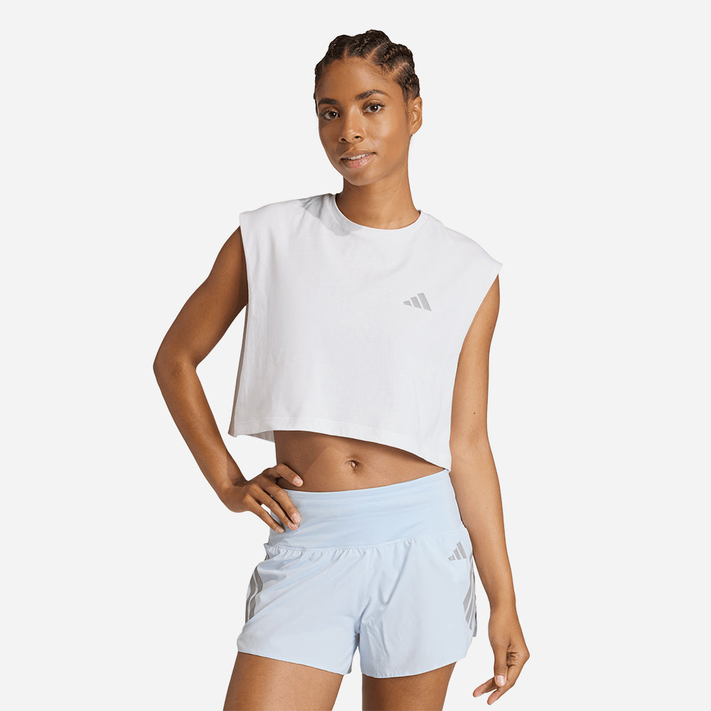 Áo Ba Lỗ Nữ Adidas Running Essentials Crop - Trắng - Supersports Vietnam