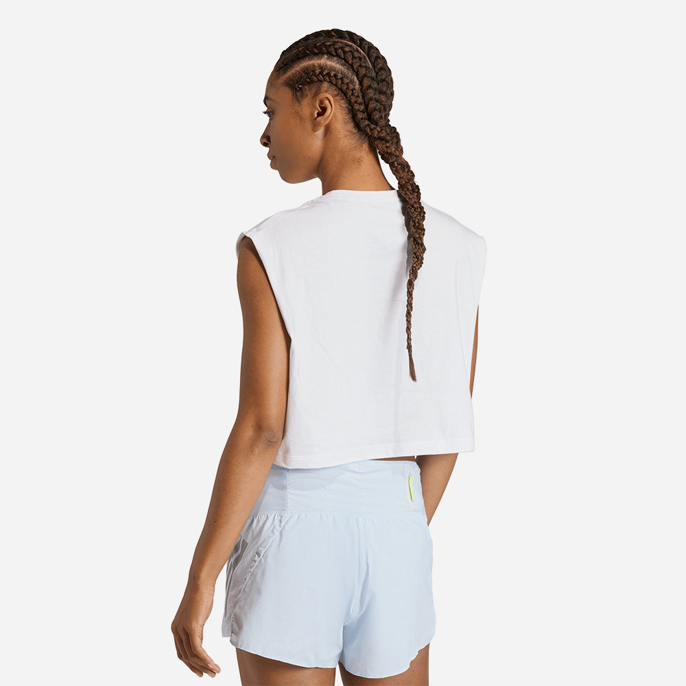 Áo Ba Lỗ Nữ Adidas Running Essentials Crop - Trắng - Supersports Vietnam