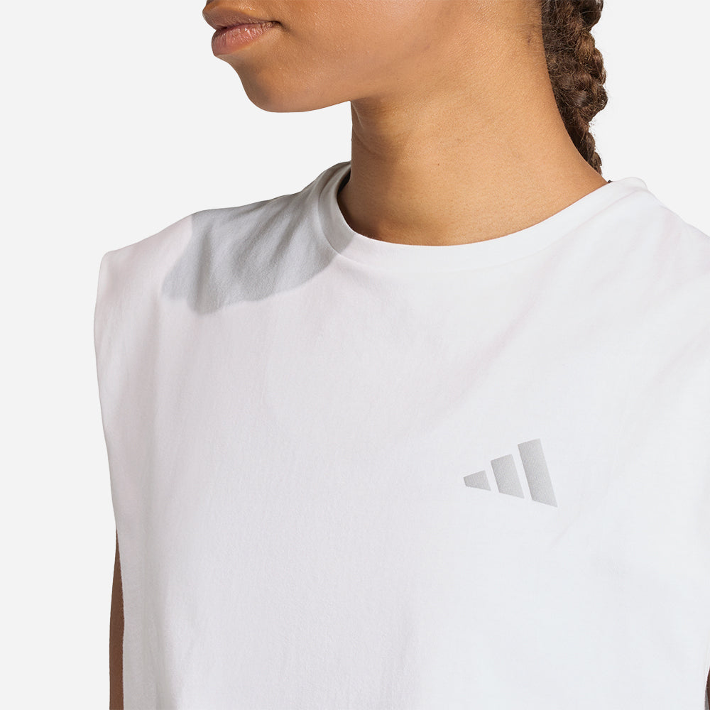 Áo Ba Lỗ Nữ Adidas Running Essentials Crop - Trắng - Supersports Vietnam