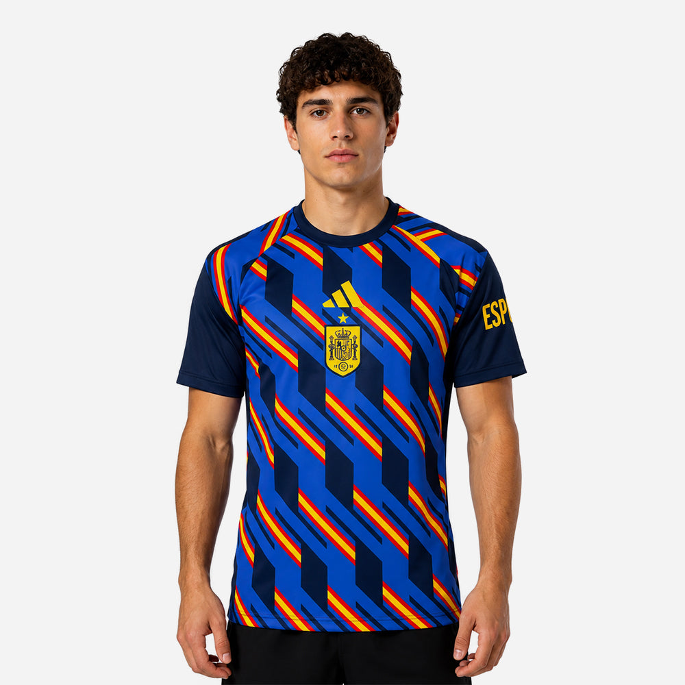 Áo Đá Bóng Nam Adidas Sân Nhà Spain Pre Match - Xanh Navy - Supersports Vietnam