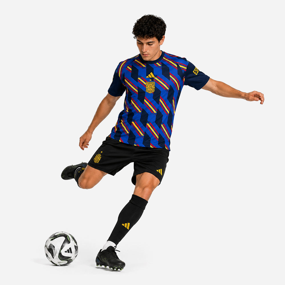 Áo Đá Bóng Nam Adidas Sân Nhà Spain Pre Match - Xanh Navy - Supersports Vietnam