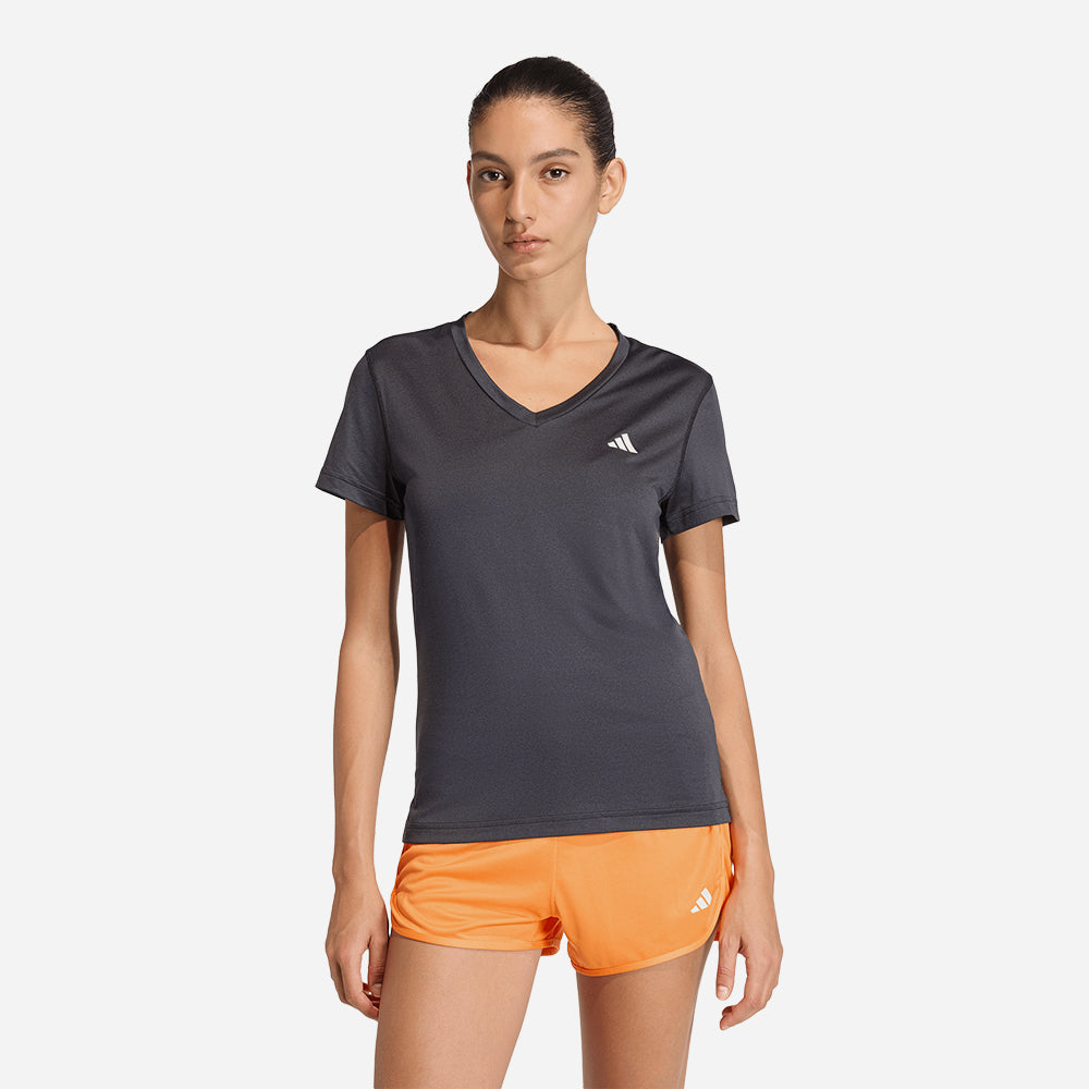 Áo Thun Nữ Adidas Workout Essentials V-Neck - Xám - Supersports Vietnam