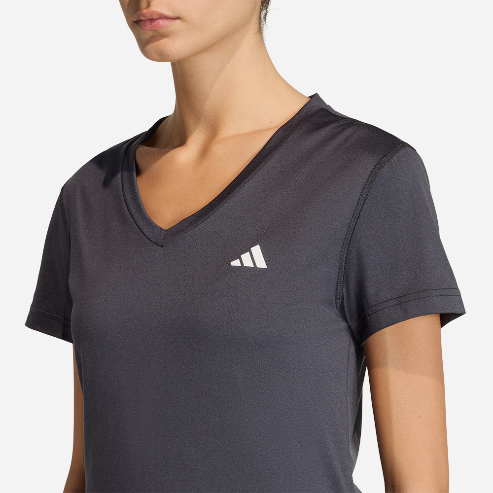 Áo Thun Nữ Adidas Workout Essentials V-Neck - Xám - Supersports Vietnam