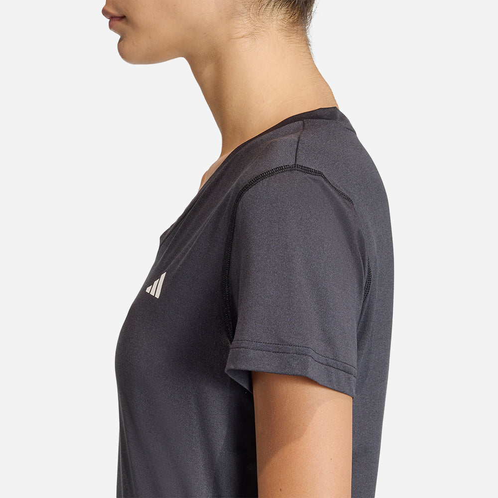 Áo Thun Nữ Adidas Workout Essentials V-Neck - Xám - Supersports Vietnam