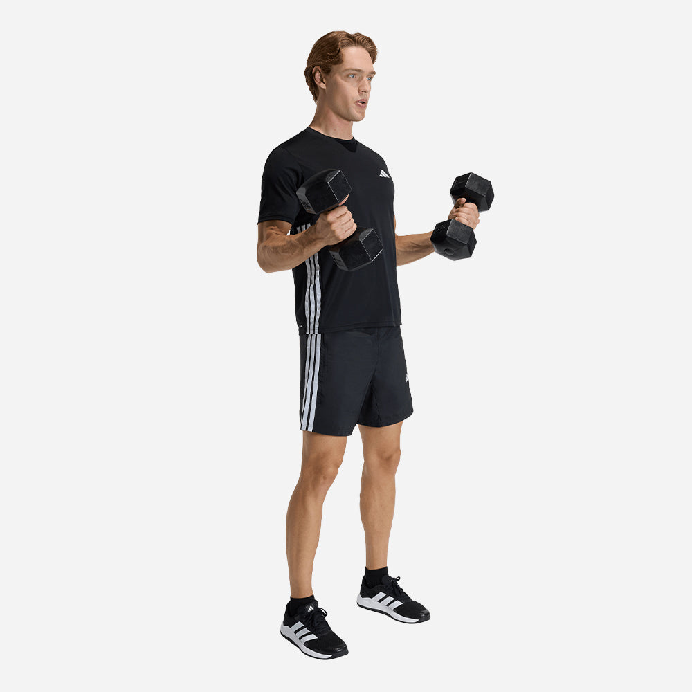 Quần Ngắn Thể Thao Nam Adidas Workout Essentials Base 3 Stripes Woven - Đen - Supersports Vietnam