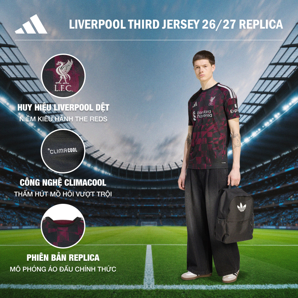 Áo Đá Bóng Nam Adidas Sân Thứ Ba Liverpool 26/27 Replica - Tím - Supersports Vietnam