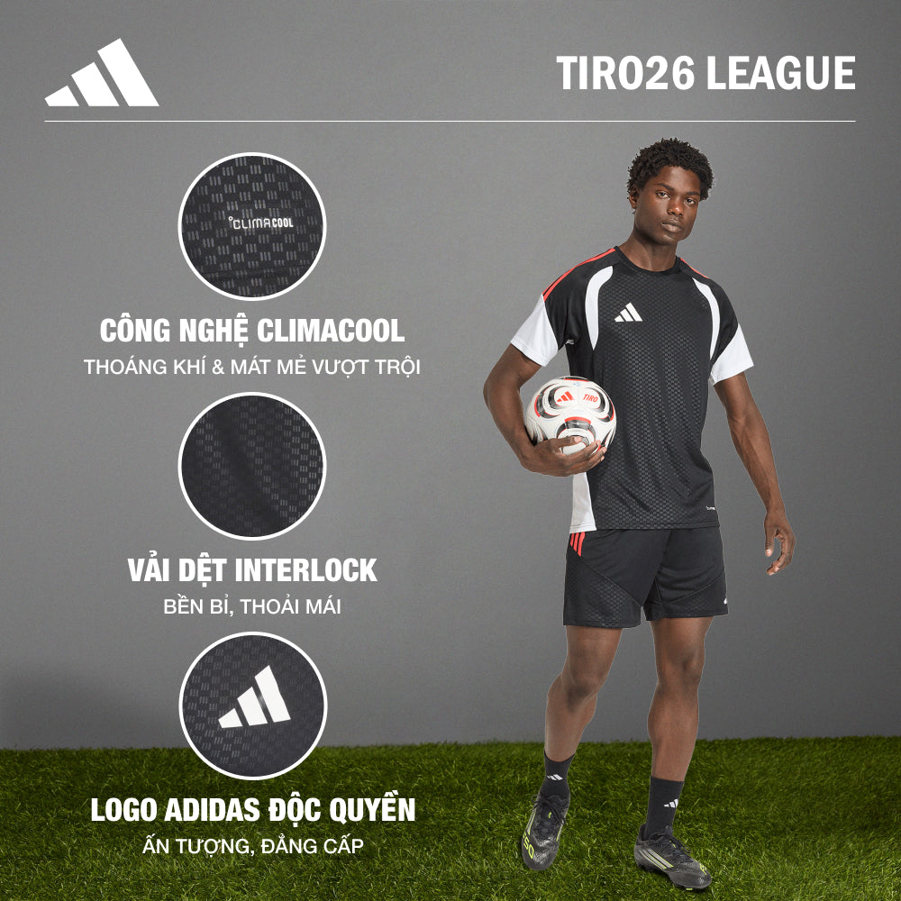 Áo Đá Bóng Nam Adidas Tiro26C - Đen - Supersports Vietnam