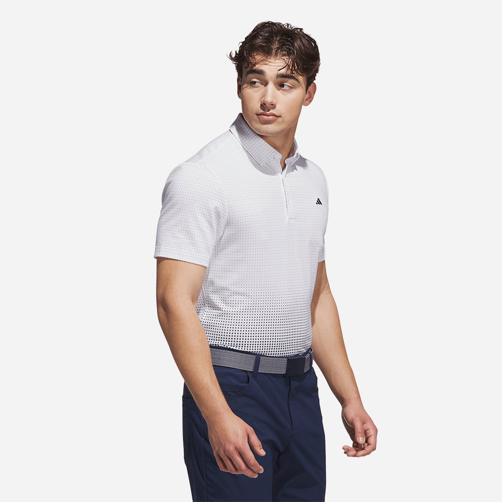 Áo Polo Nam Adidas Go-To Rise Print - Trắng - Supersports Vietnam
