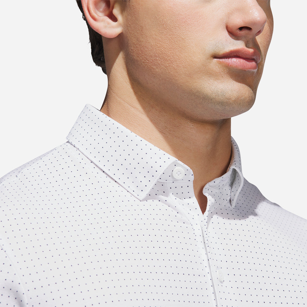 Áo Polo Nam Adidas Go-To Rise Print - Trắng - Supersports Vietnam