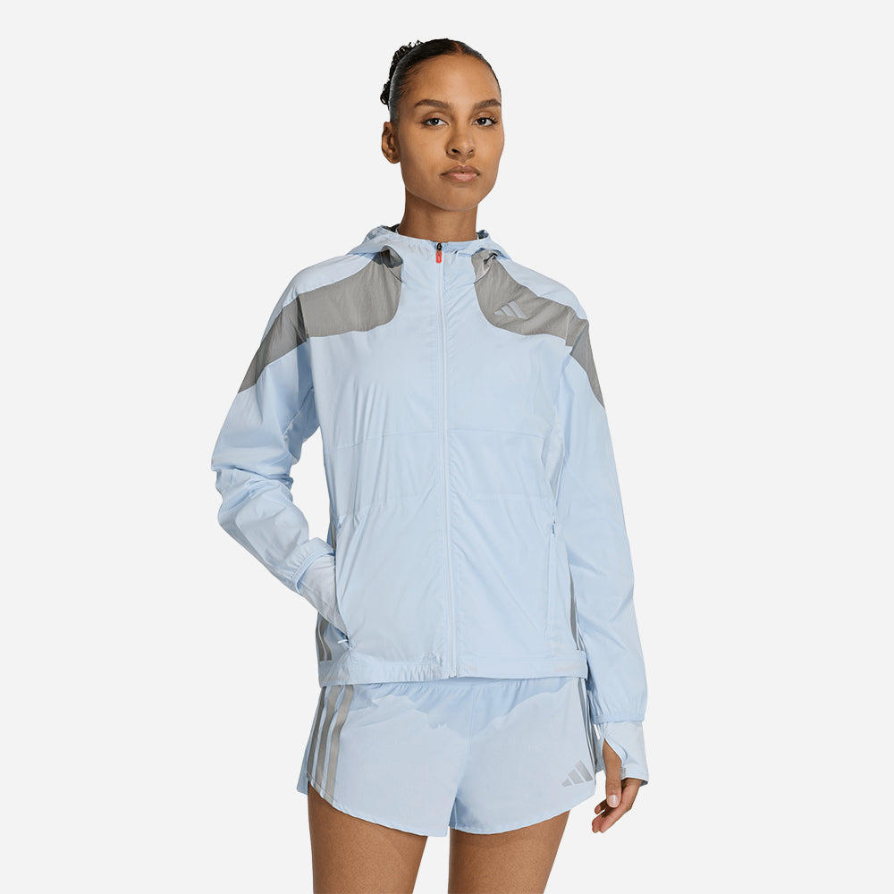 Áo Khoác Nữ Adidas Adizero Ekiden Running - Xanh Dương - Supersports Vietnam