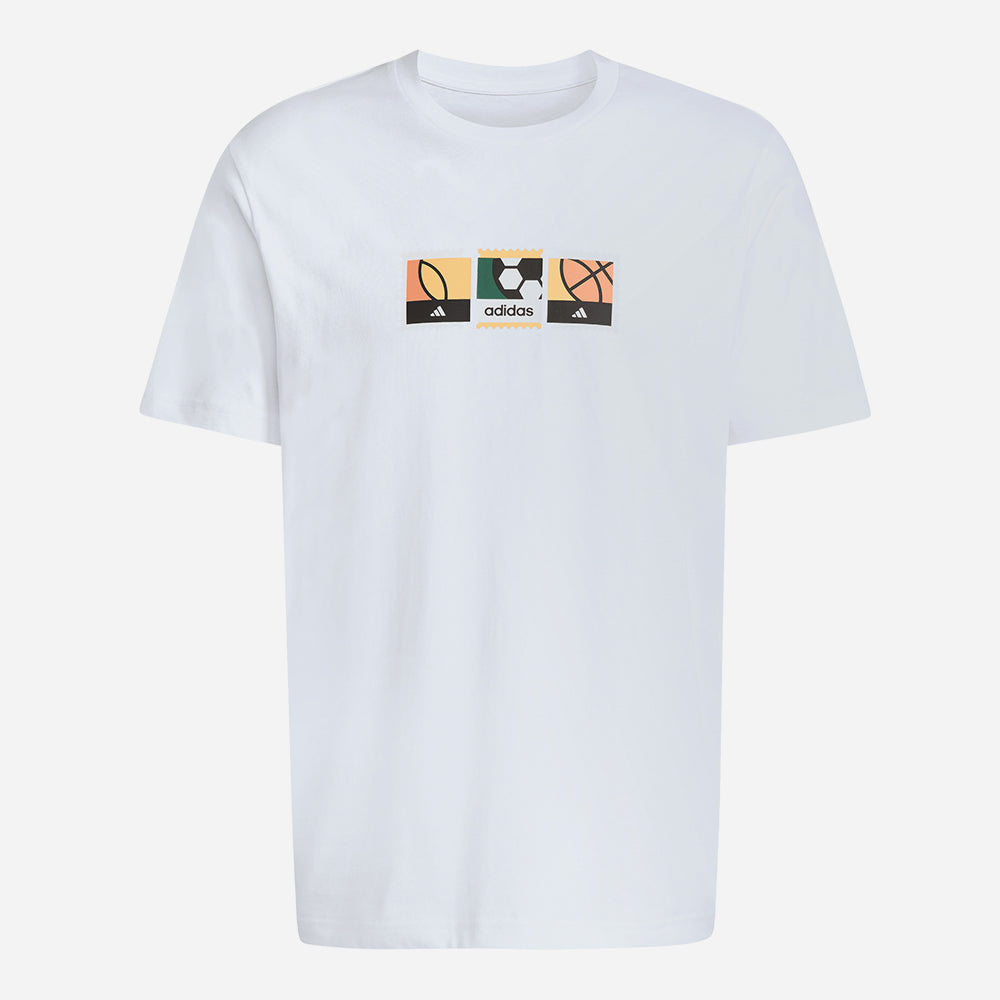 Áo Thun Nam Adidas Memories Of Sport Stamps Graphic - Trắng - Supersports Vietnam