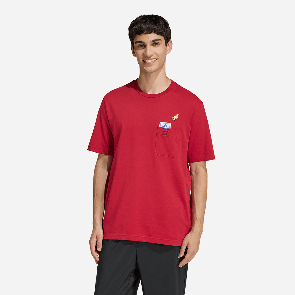 Áo Thun Nam Adidas Mini Basketball - Đỏ - Supersports Vietnam