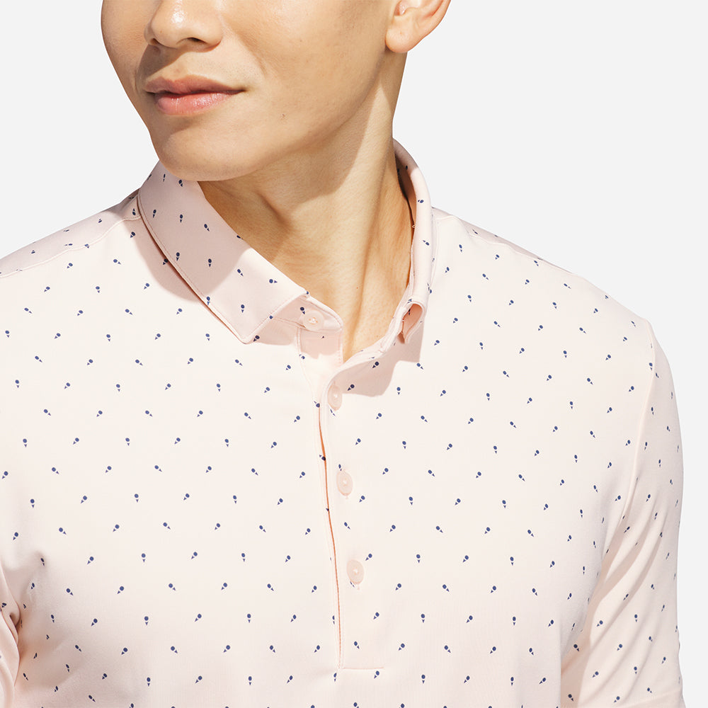 Áo Polo Nam Adidas Ultimate365+ Micro Print - Hồng - Supersports Vietnam
