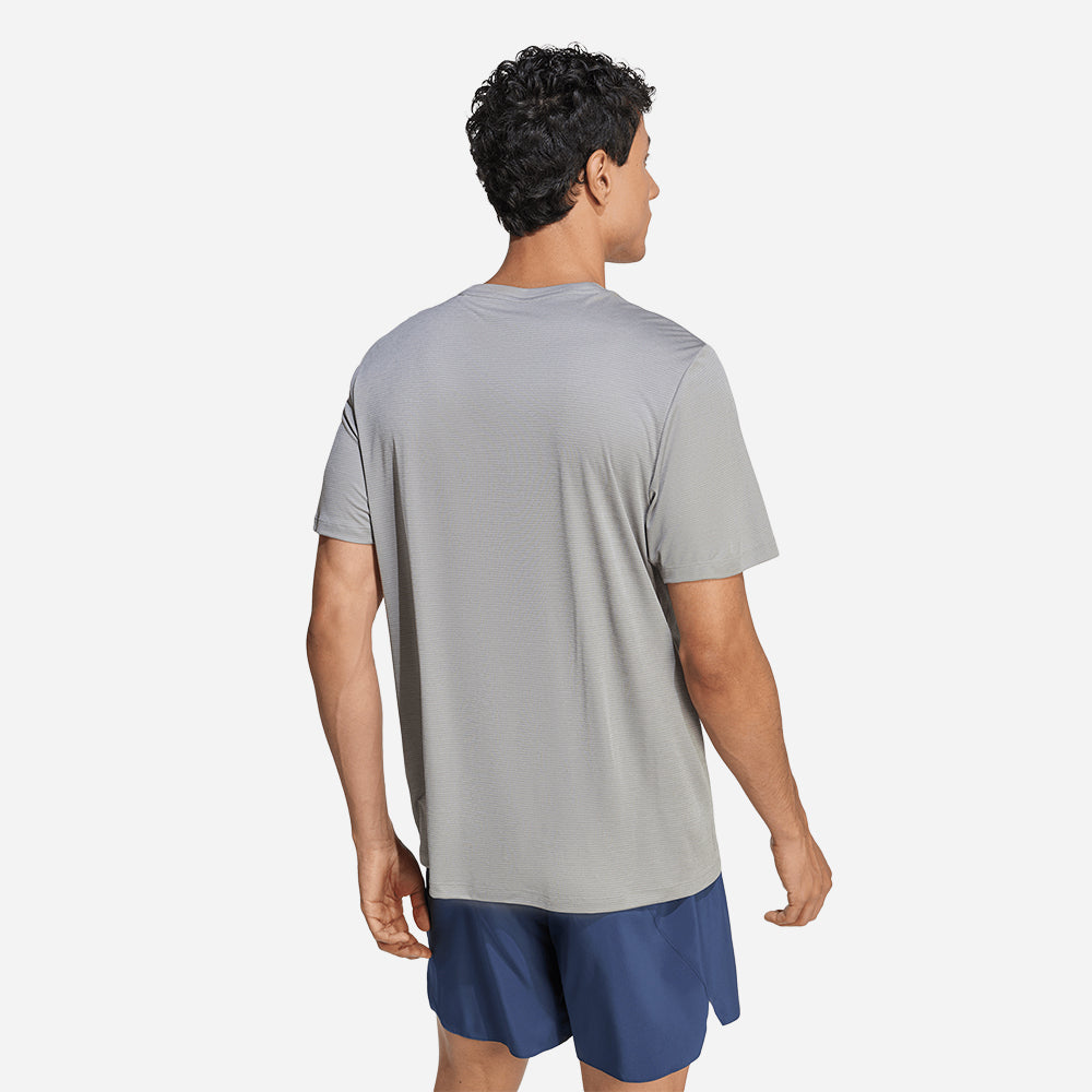 Áo Thun Nam Adidas Run Essentials - Xám - Supersports Vietnam