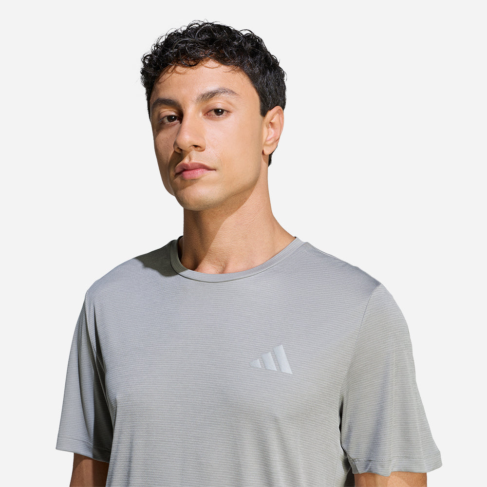 Áo Thun Nam Adidas Run Essentials - Xám - Supersports Vietnam