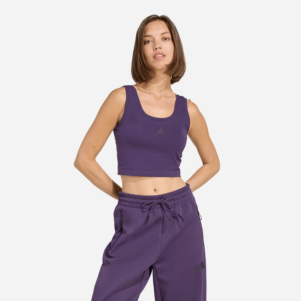 Áo Ba Lỗ Nữ Adidas Essentials Small Logo - Tím - Supersports Vietnam