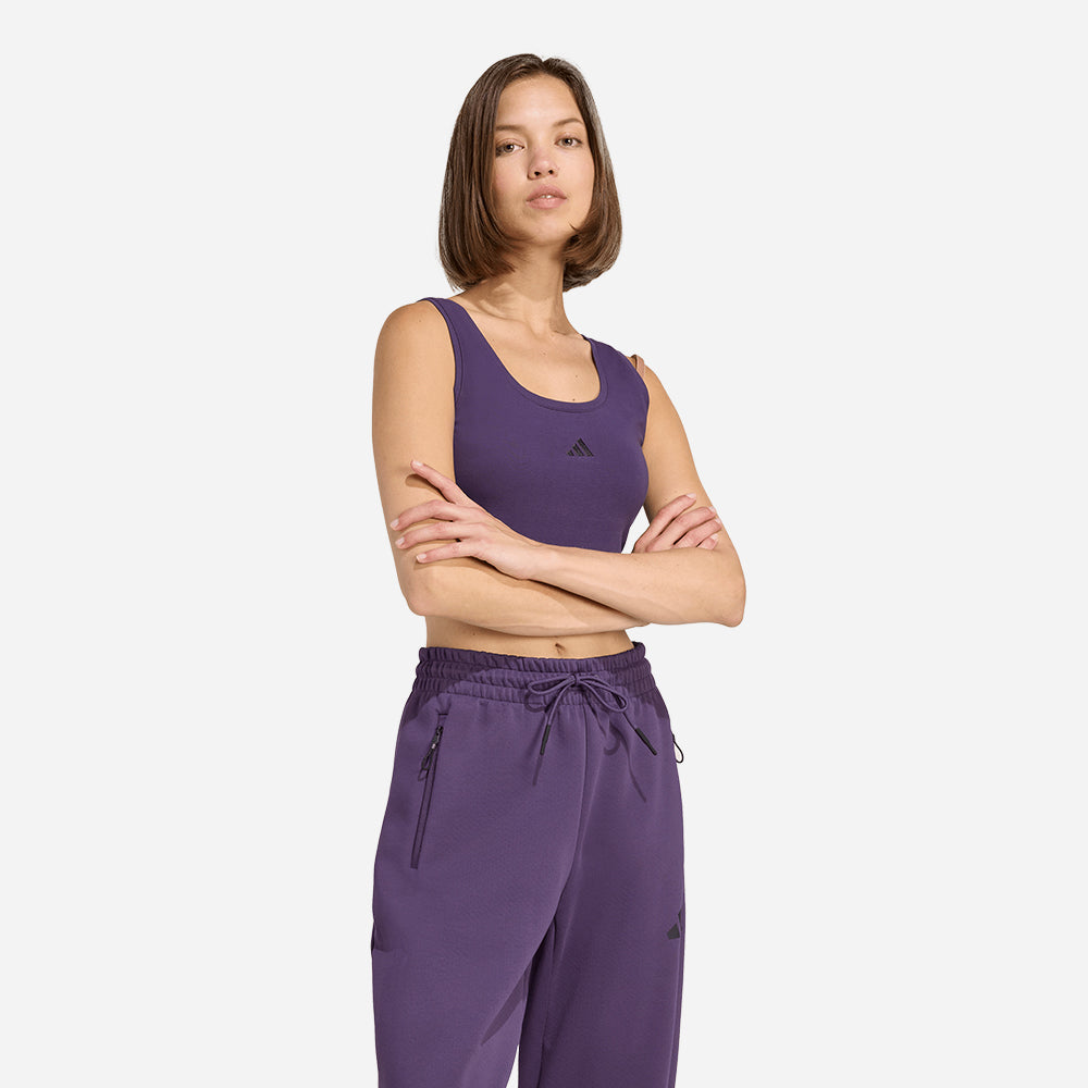 Áo Ba Lỗ Nữ Adidas Essentials Small Logo - Tím - Supersports Vietnam