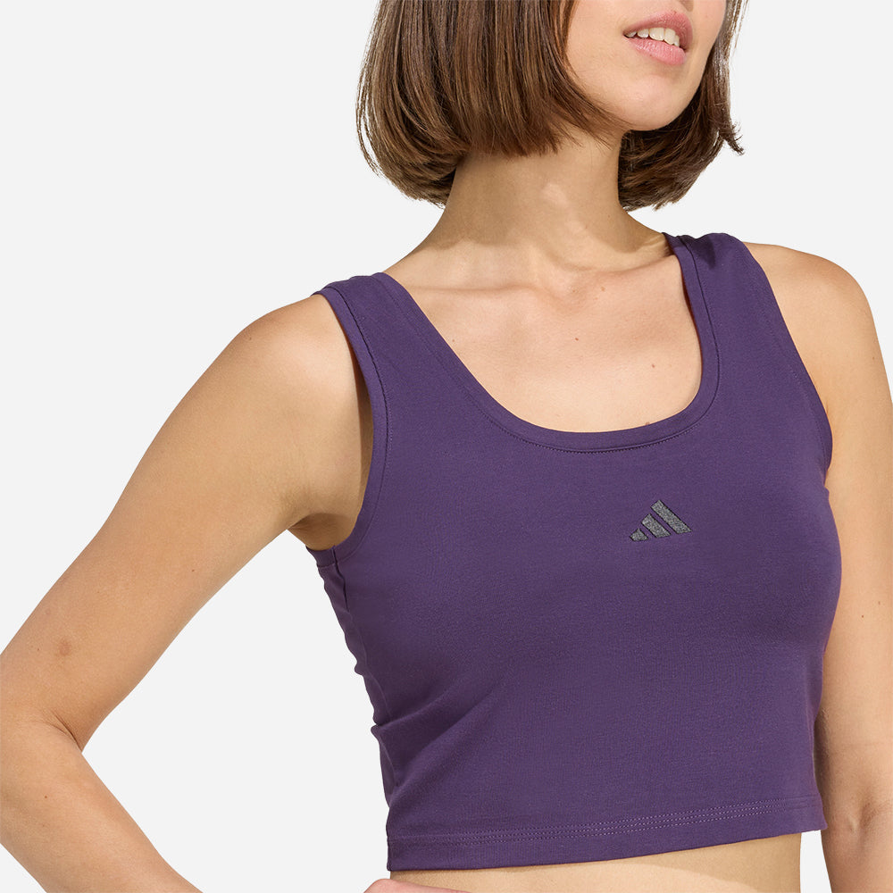Áo Ba Lỗ Nữ Adidas Essentials Small Logo - Tím - Supersports Vietnam