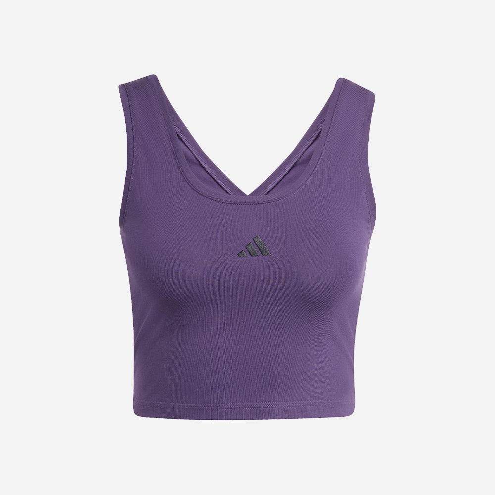 Áo Ba Lỗ Nữ Adidas Essentials Small Logo - Tím - Supersports Vietnam