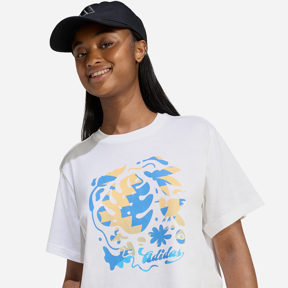 Áo Thun Nữ Adidas House Of Tiro Community Graphic - Trắng - Supersports Vietnam