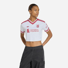 Áo Đá Bóng Nữ Adidas Sân Khách Liverpool Fc 26/27 Crop - Trắng