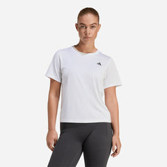 Áo Thun Nữ Adidas Workout Essentials Crew Neck - Trắng - Supersports Vietnam