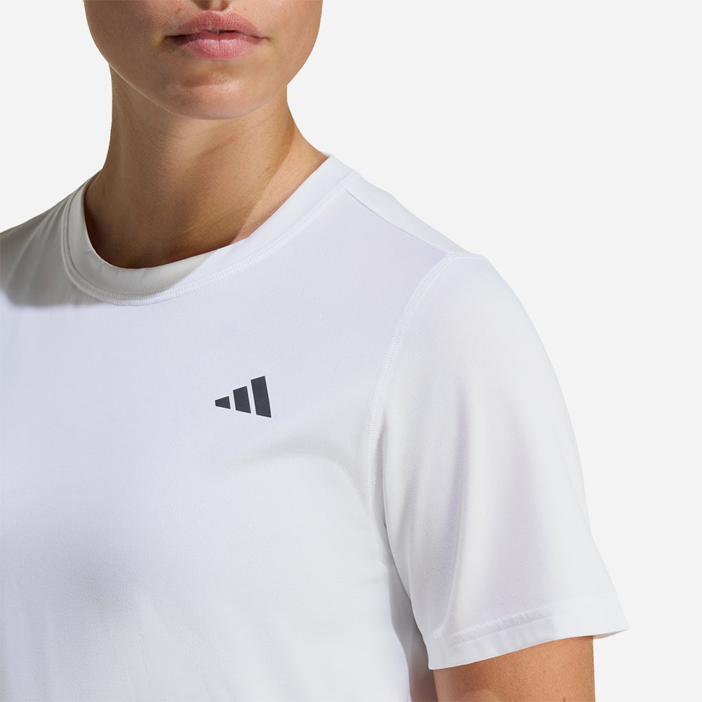 Áo Thun Nữ Adidas Workout Essentials Crew Neck - Trắng - Supersports Vietnam