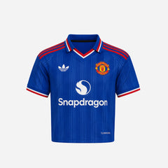 Áo Đá Bóng Nữ Adidas Sân Khách Manchester United 26/27 Crop - Xanh Dương