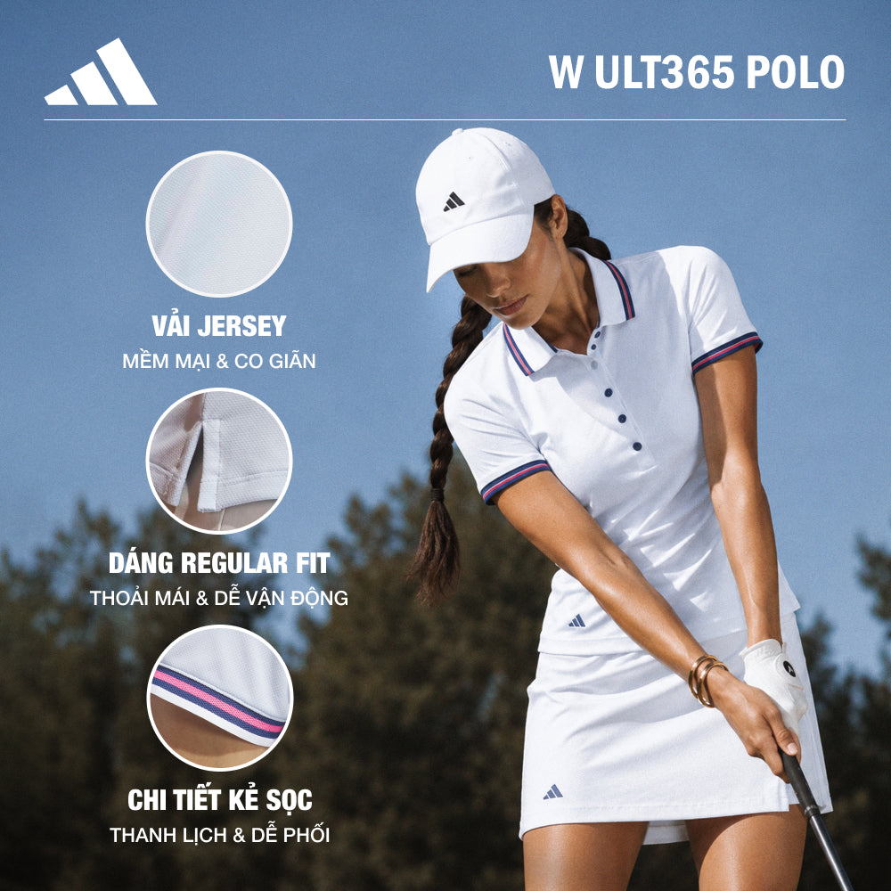 Áo Polo Nữ Adidas Ultimate365 - Xanh Dương - Supersports Vietnam