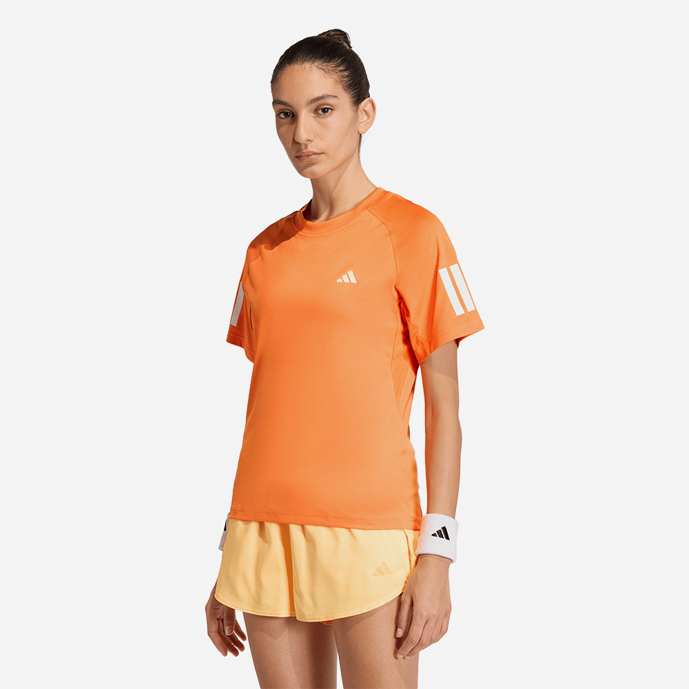 Áo Thun Nữ Adidas Club 3-Stripes Tennis Climacool - Cam - Supersports Vietnam