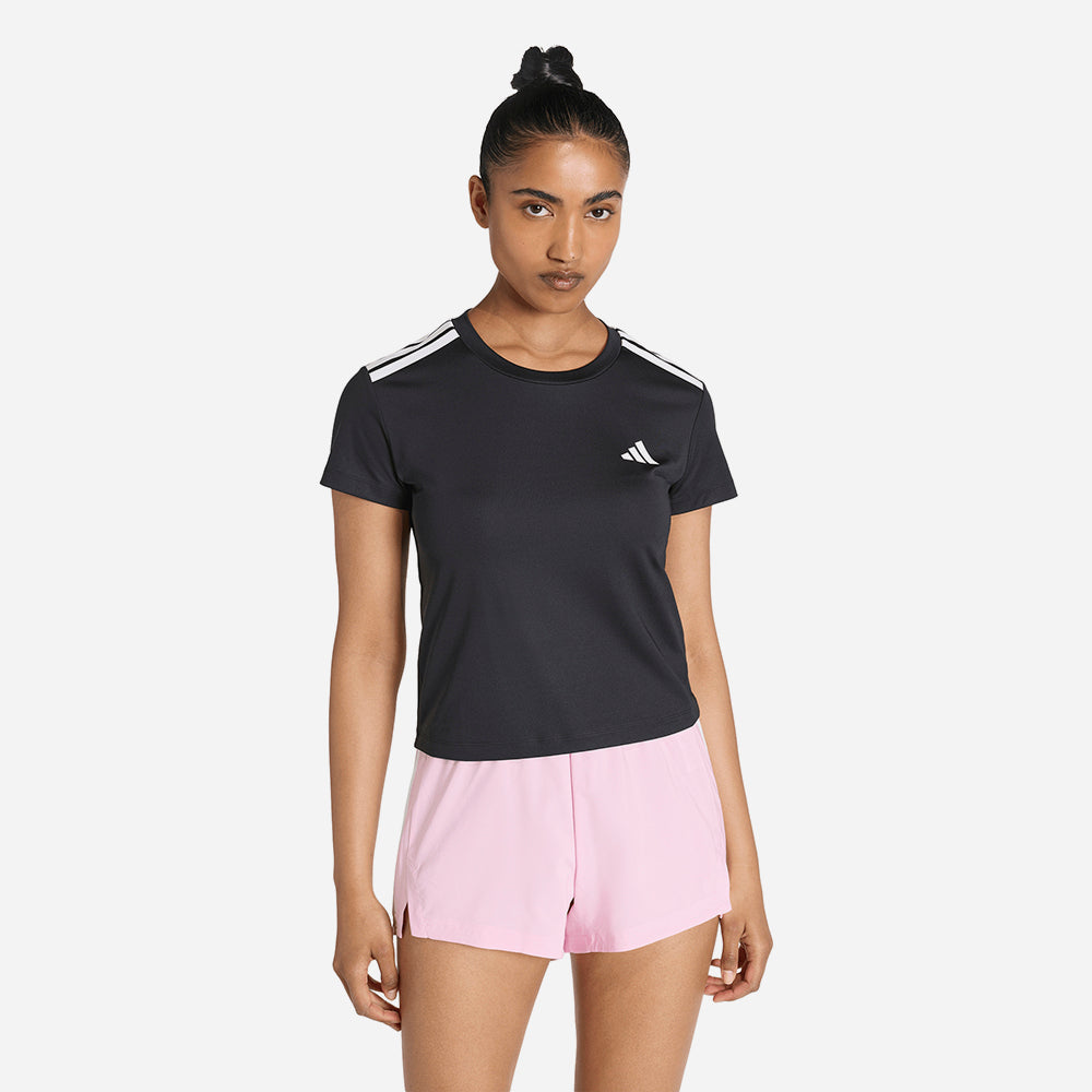 Áo Thun Nữ Adidas Hyperglam 3-Stripes - Đen - Supersports Vietnam