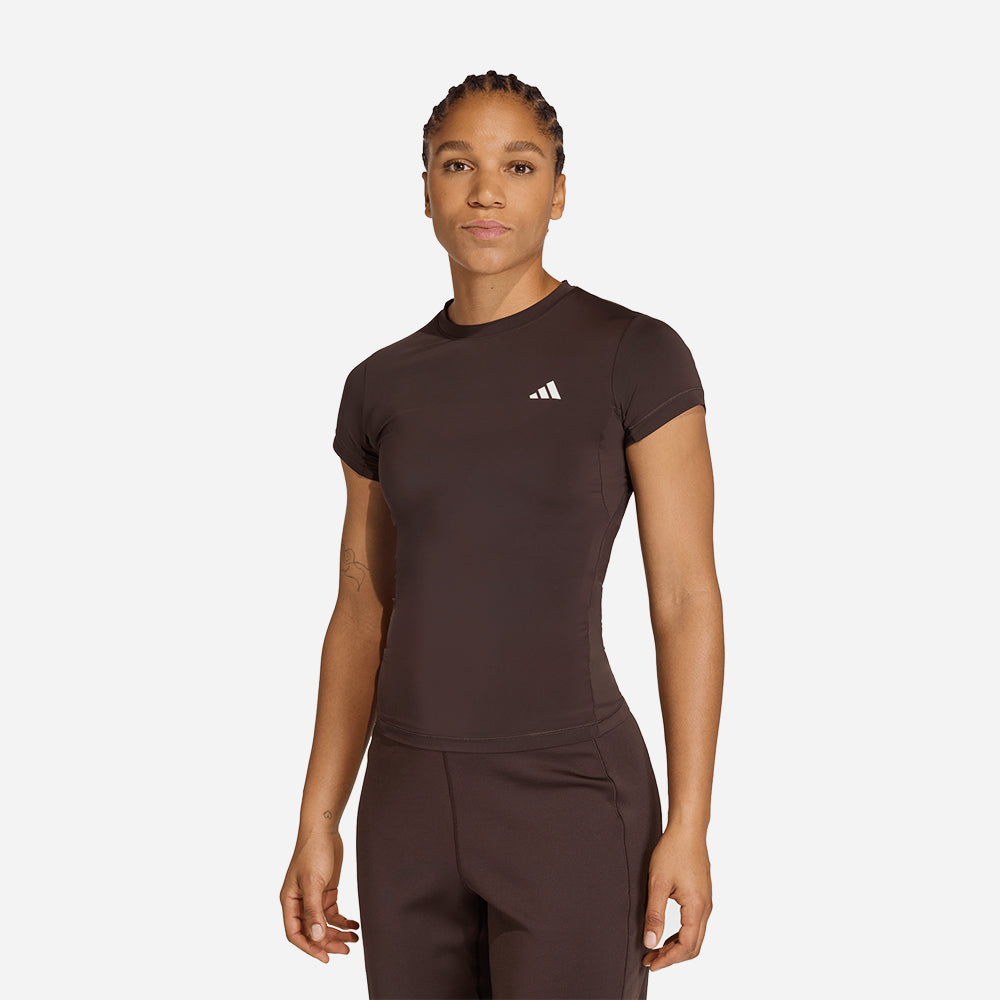 Áo Thun Nữ Adidas Primelift Essentials Workout Contour - Nâu - Supersports Vietnam