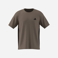 Áo Thun Nam Adidas Workout Essentials Feelready 3 Stripes - Nâu - Supersports Vietnam