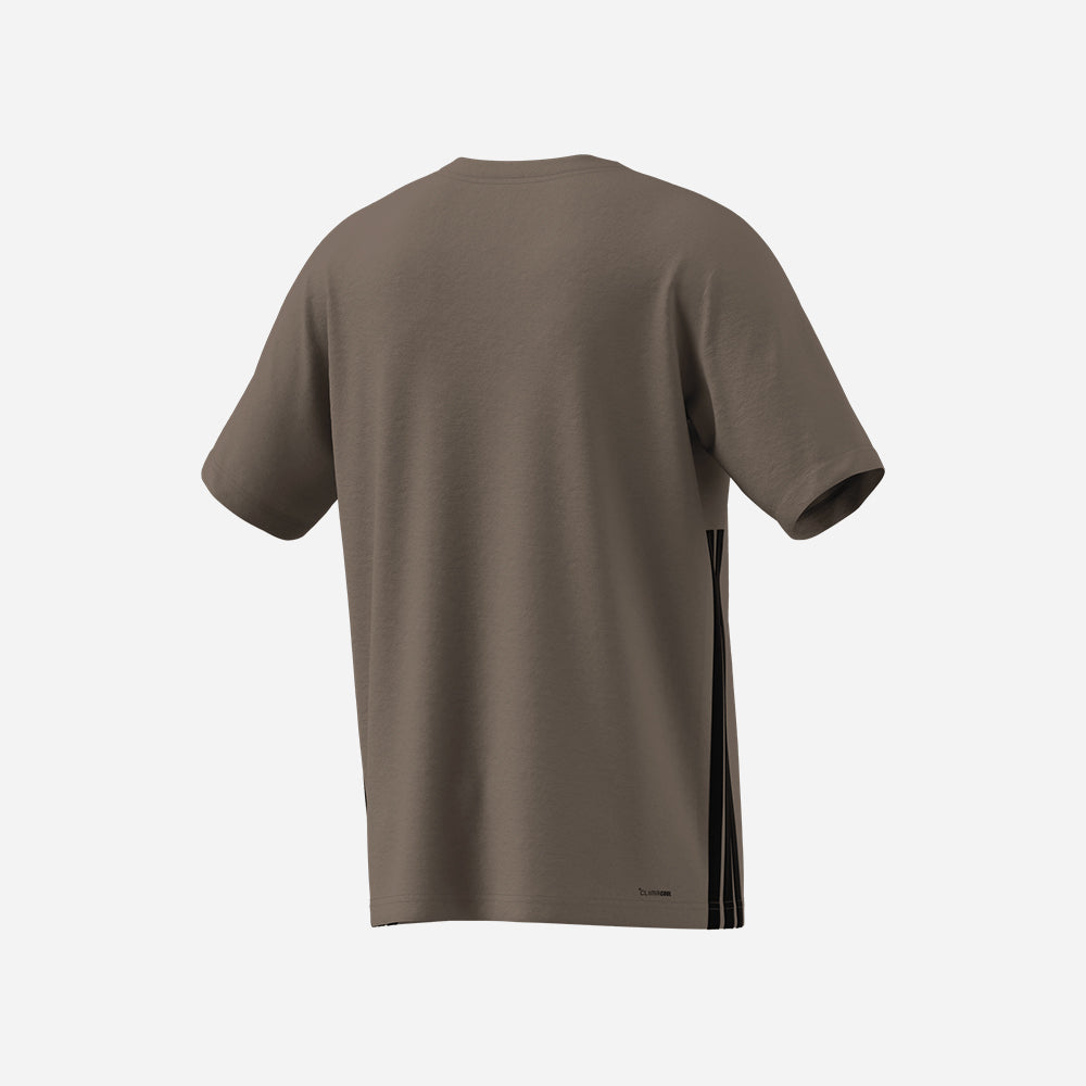 Áo Thun Nam Adidas Workout Essentials Feelready 3 Stripes - Nâu - Supersports Vietnam