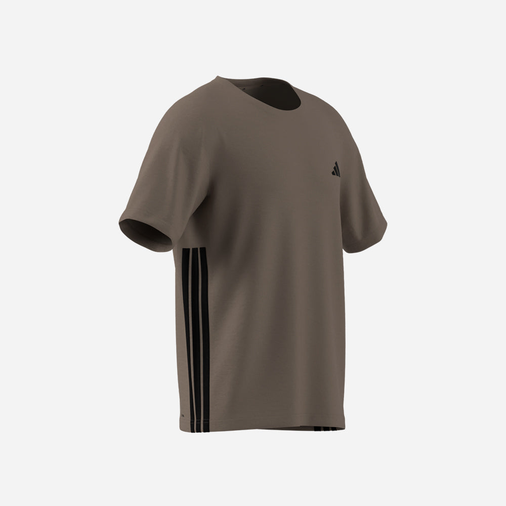 Áo Thun Nam Adidas Workout Essentials Feelready 3 Stripes - Nâu - Supersports Vietnam