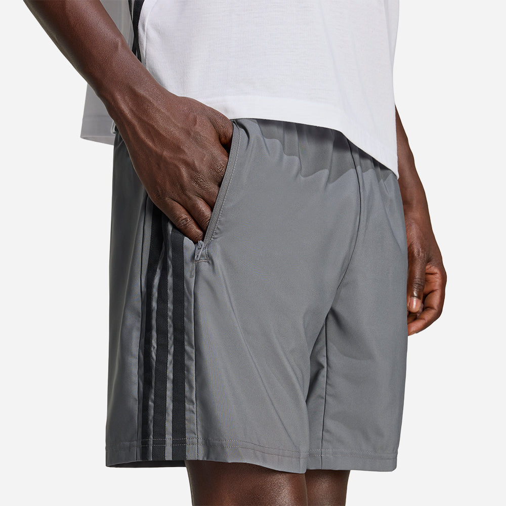 Quần Ngắn Thể Thao Nam Adidas Workout Essentials Base 3 Stripes Woven - Xám - Supersports Vietnam