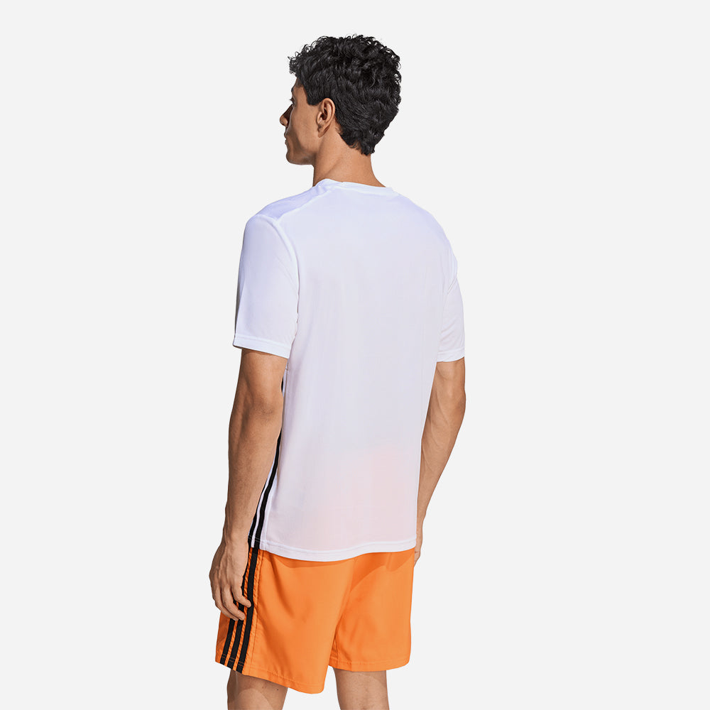 Áo Thun Nam Adidas Workout Essentials Base 3-Stripes - Trắng - Supersports Vietnam