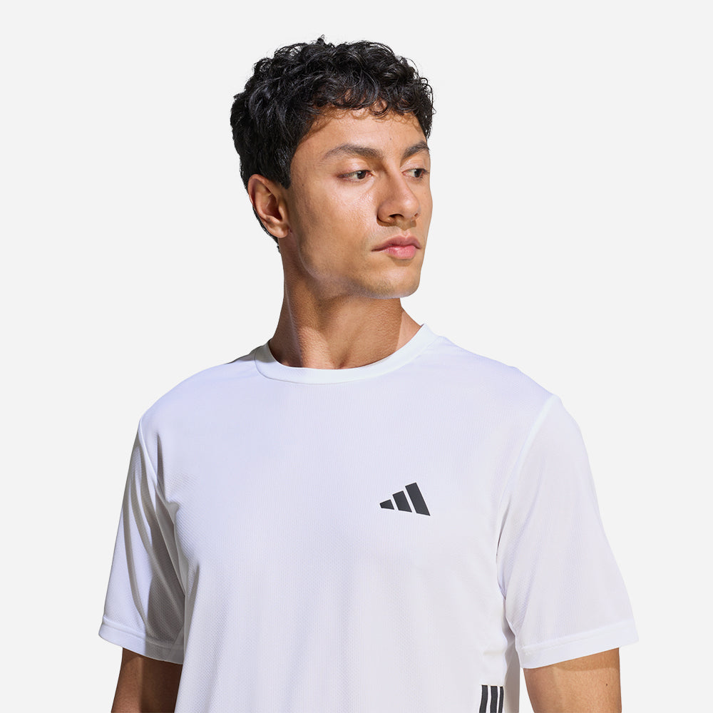 Áo Thun Nam Adidas Workout Essentials Base 3-Stripes - Trắng - Supersports Vietnam