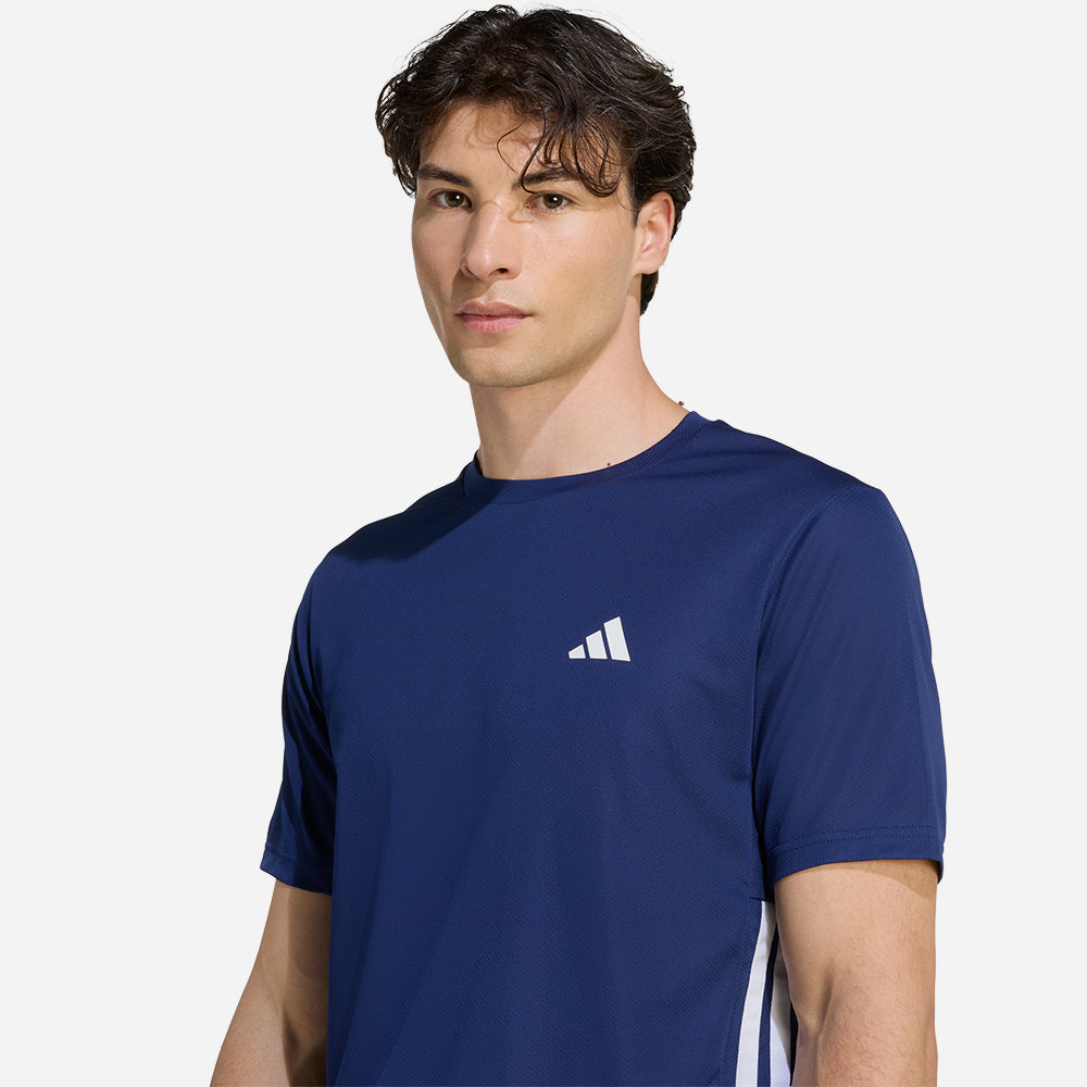 Áo Thun Nam Adidas Workout Essentials Base 3-Stripes - Xanh Navy - Supersports Vietnam