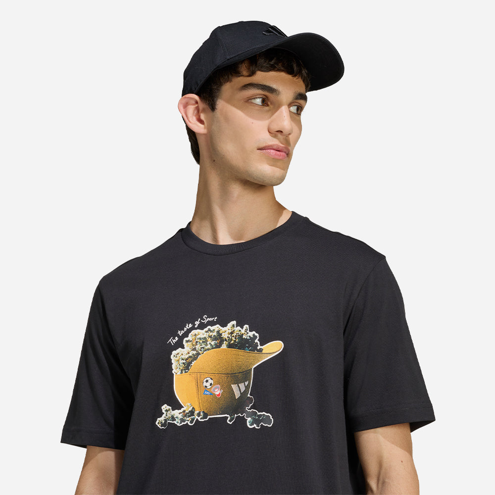 Áo Thun Nam Adidas Snack Popcorn Graphic - Đen - Supersports Vietnam